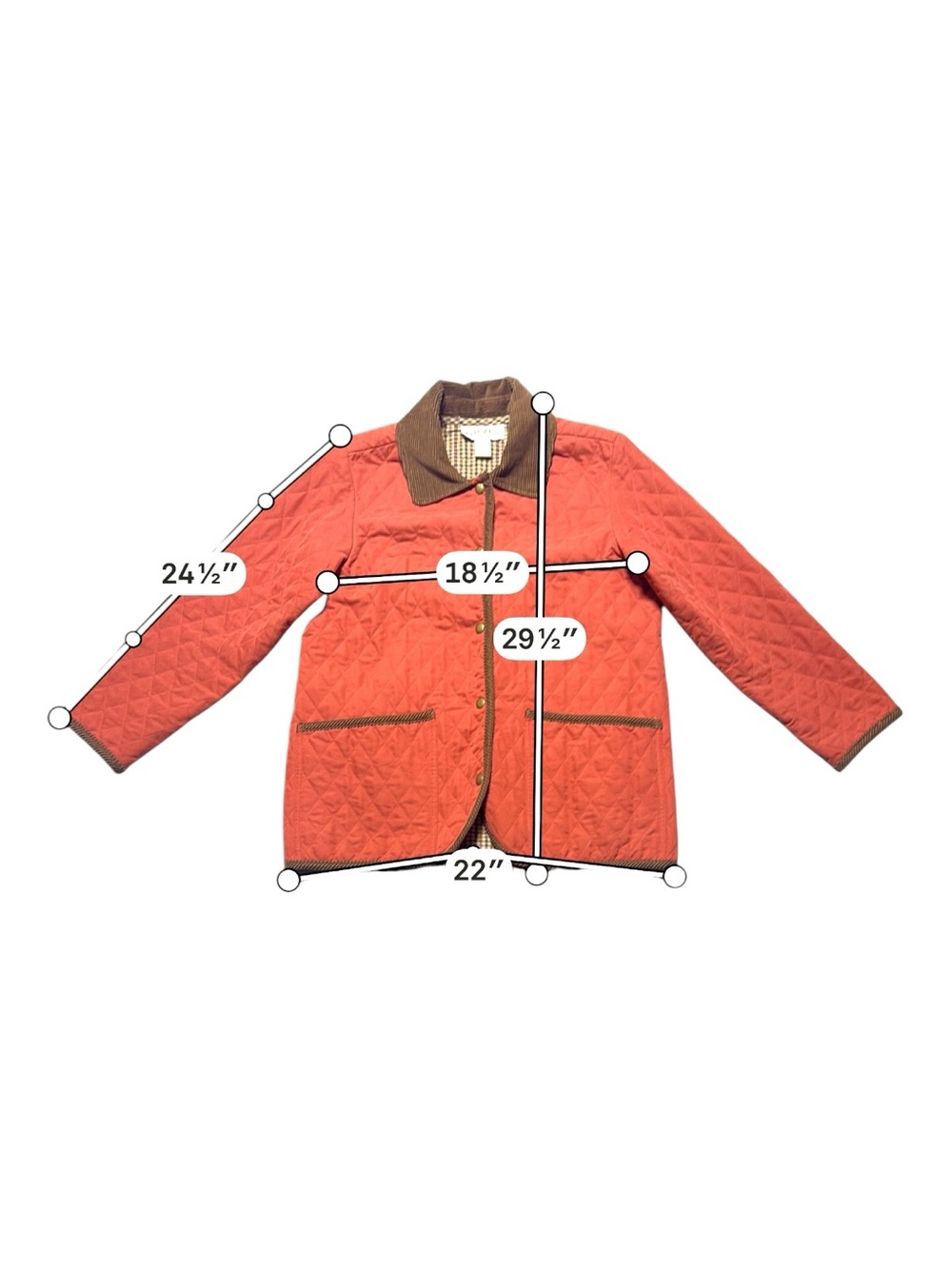 VTG Orvis quilted barn coat
Women’s small Corduroy Trim Chore Jacket Plaid - Picture 4 of 11